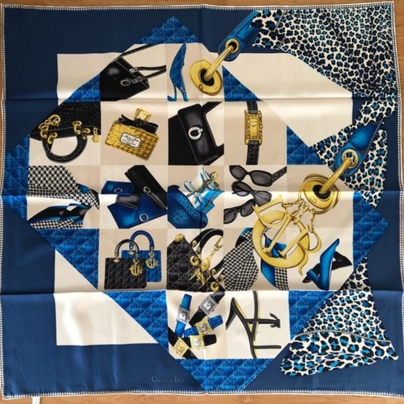 Dior Accessories - Christian Dior silk square scarf shawl